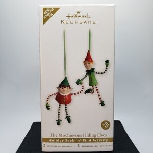NIB Hallmark Keepsake Ornament: The Mischievous Hiding Elves